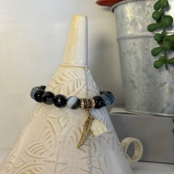 Park Lane "Get Lucky" Bracelet – Beaded Stretch Bracelet with Charms - Picture 1 of 4